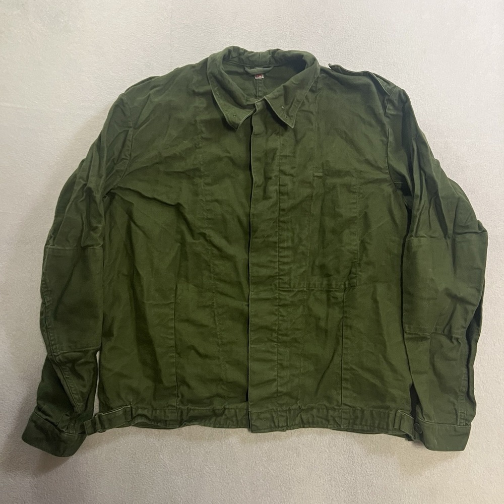 Vintage Swedish Army FV 54 Green Jacket Best Fit Men's Large M59 1960s